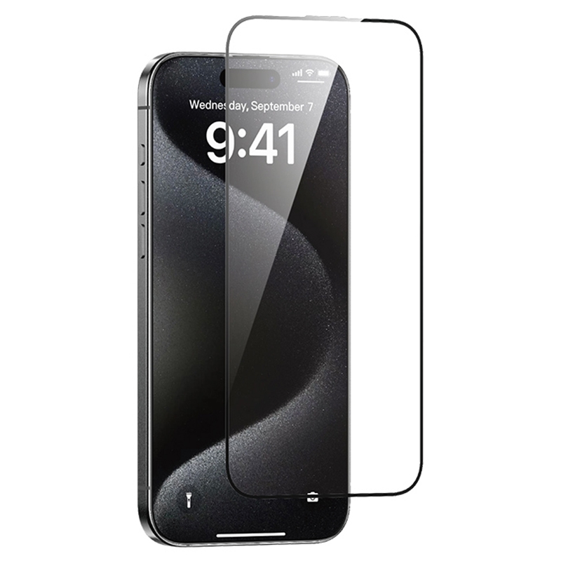 For iPhone 16 Pro Max USAMS 0.3mm 9D High Alumina Full Screen Tempered Film(Black) For iPhone 16 Pro Max USAMS 0.3mm 9D High Alumina Full Screen Tempered Film(Black)