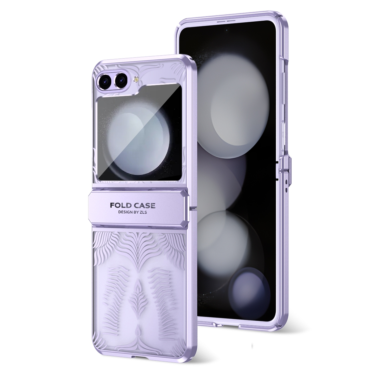For Samsung Galaxy Z Flip5 Angel Wings Electroplated Frosted Phone Case(Purple) For Samsung Galaxy Z Flip5 Angel Wings Electroplated Frosted Phone Case(Purple)