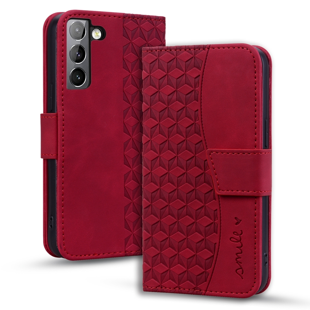 For Samsung Galaxy S22+ 5G Diamond Buckle Leather Phone Case with Lanyard(Wine Red) For Samsung Galaxy S22+ 5G Diamond Buckle Leather Phone Case with Lanyard(Wine Red)