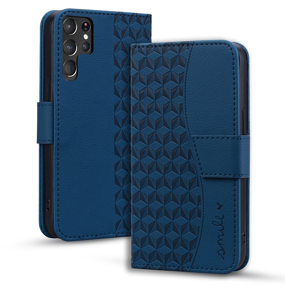 For Samsung Galaxy S22 Ultra 5G Diamond Buckle Leather Phone Case with Lanyard(Royal Blue) For Samsung Galaxy S22 Ultra 5G Diamond Buckle Leather Phone Case with Lanyard(Royal Blue)