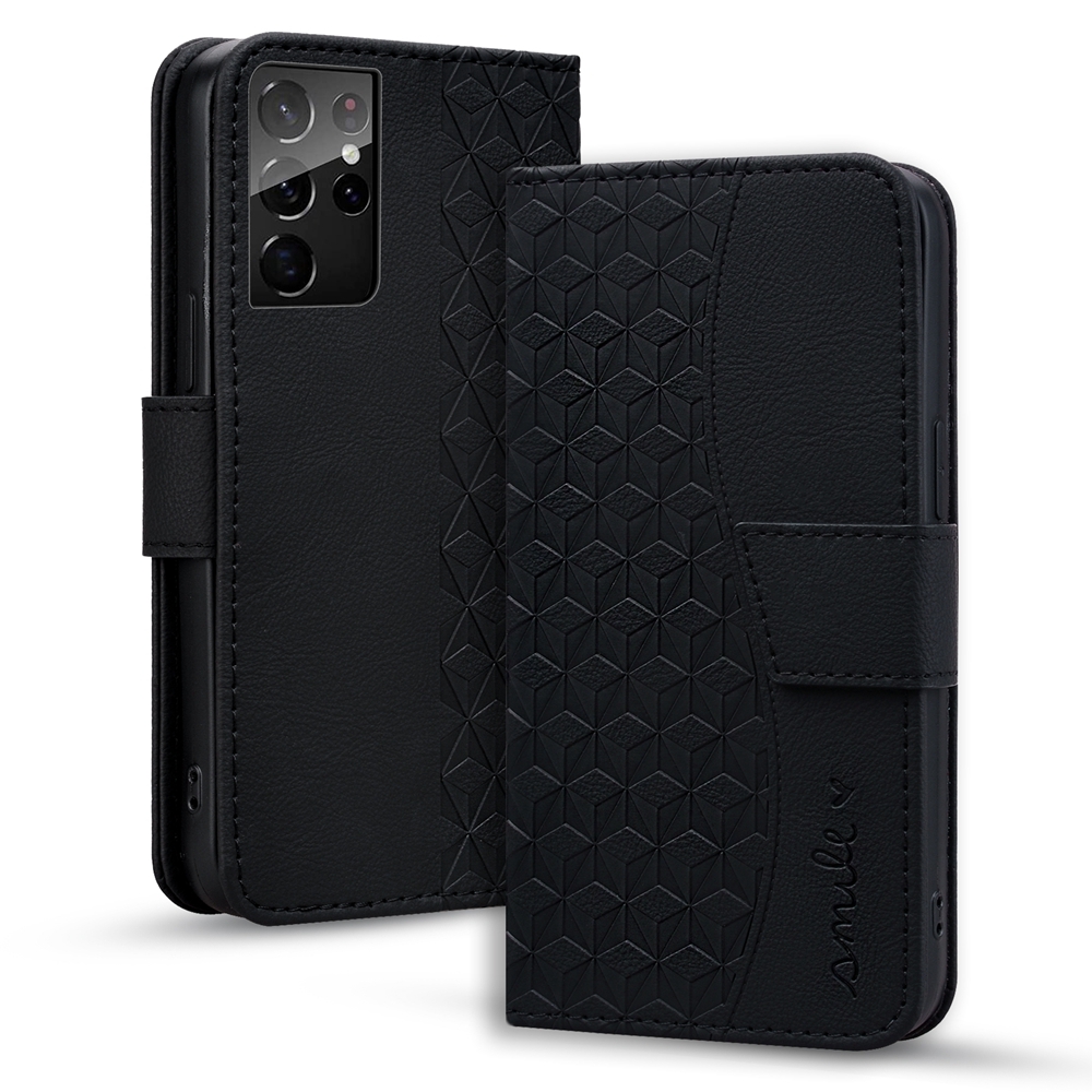 For Samsung Galaxy S21 Ultra 5G Diamond Buckle Leather Phone Case with Lanyard(Black) For Samsung Galaxy S21 Ultra 5G Diamond Buckle Leather Phone Case with Lanyard(Black)