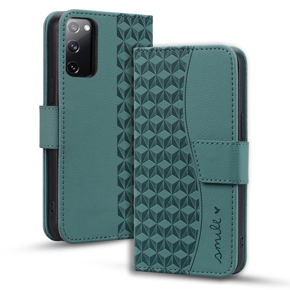 For Samsung Galaxy S20 FE 5G Diamond Buckle Leather Phone Case with Lanyard(Green) For Samsung Galaxy S20 FE 5G Diamond Buckle Leather Phone Case with Lanyard(Green)