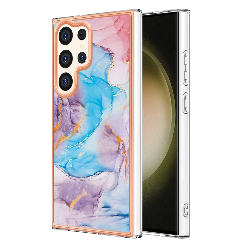 For Samsung Galaxy S24 Ultra 5G Electroplating IMD TPU Phone Case(Blue Marble) For Samsung Galaxy S24 Ultra 5G Electroplating IMD TPU Phone Case(Blue Marble)