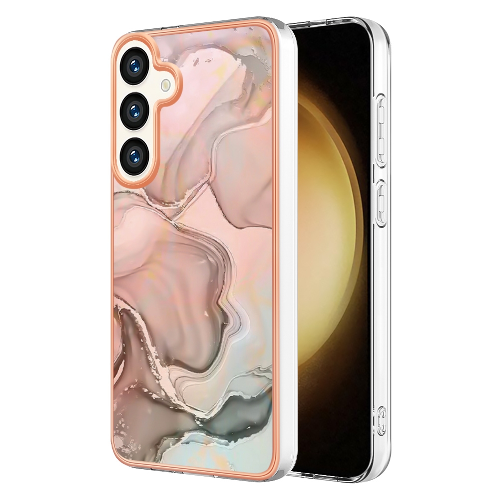 For Samsung Galaxy S24+ 5G Electroplating Marble Dual-side IMD Phone Case(Rose Gold 015) For Samsung Galaxy S24+ 5G Electroplating Marble Dual-side IMD Phone Case(Rose Gold 015)
