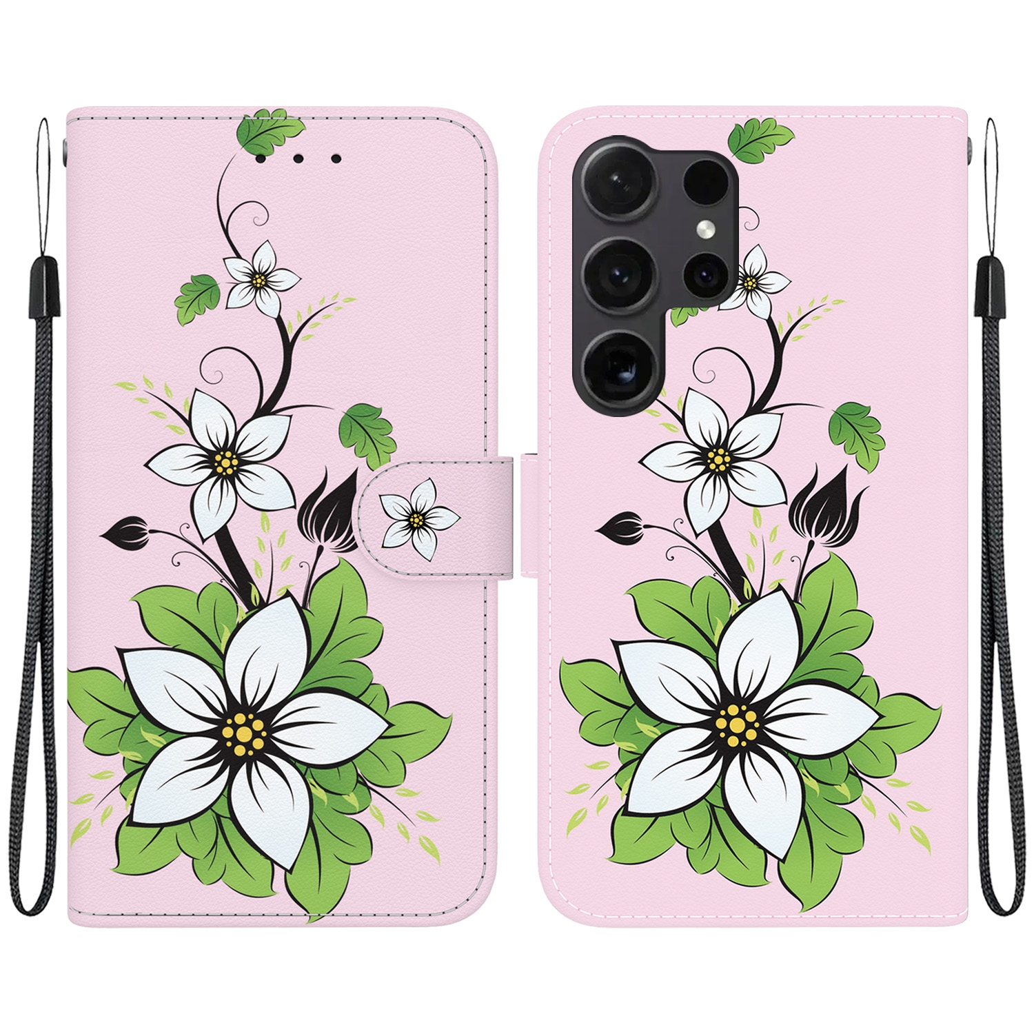 For Samsung Galaxy S24 Ultra 5G Crystal Texture Colored Drawing Leather Phone Case(Lily) For Samsung Galaxy S24 Ultra 5G Crystal Texture Colored Drawing Leather Phone Case(Lily)