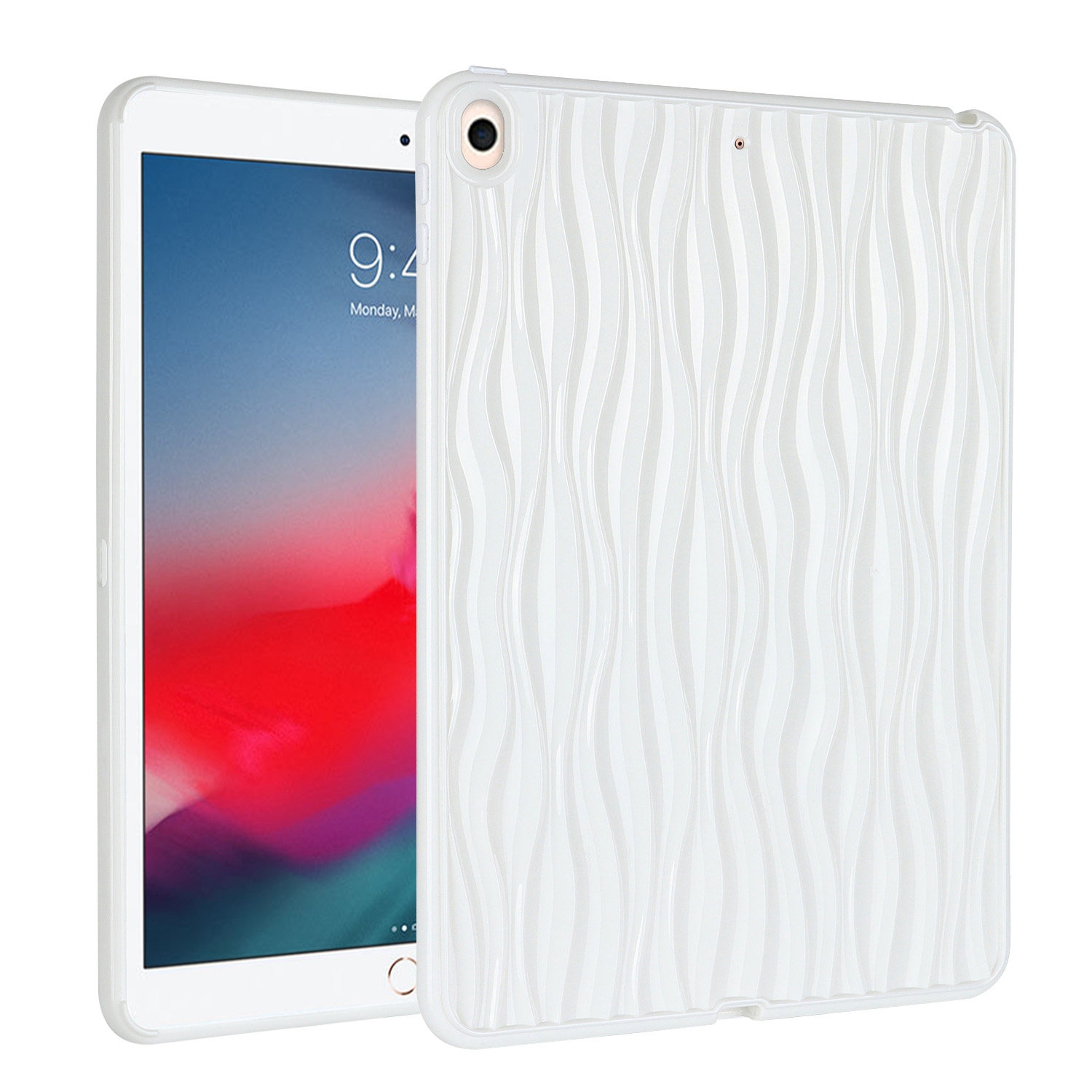 For iPad 10.5 Air 3 2019 Jelly Color Water Ripple TPU Tablet Case(White) For iPad 10.5 Air 3 2019 Jelly Color Water Ripple TPU Tablet Case(White)