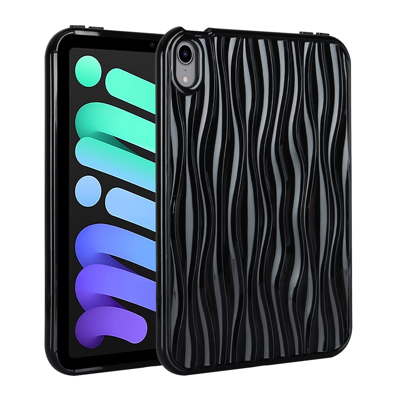 For iPad mini 6 / mini 2024 Jelly Color Water Ripple TPU Tablet Case(Black) For iPad mini 6 / mini 2024 Jelly Color Water Ripple TPU Tablet Case(Black)