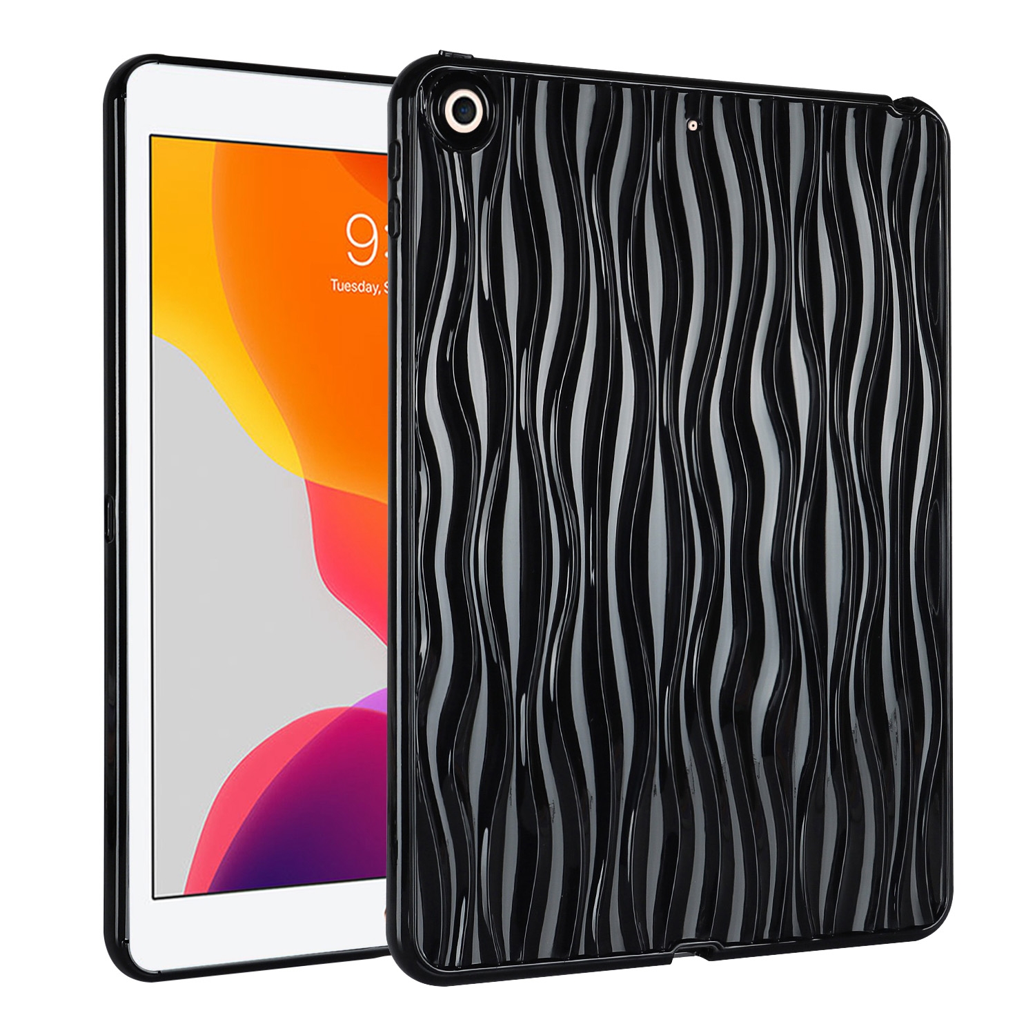 For iPad 10.2 2021 / 2020 / 2019 Jelly Color Water Ripple TPU Tablet Case(Black) For iPad 10.2 2021 / 2020 / 2019 Jelly Color Water Ripple TPU Tablet Case(Black)