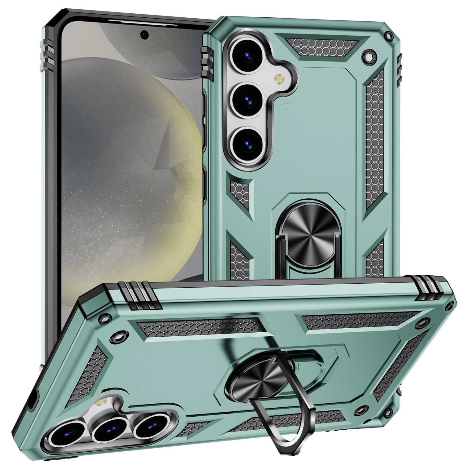 For Samsung Galaxy S25+ 5G Shockproof TPU + PC Phone Case(Dark Green) For Samsung Galaxy S25+ 5G Shockproof TPU + PC Phone Case(Dark Green)