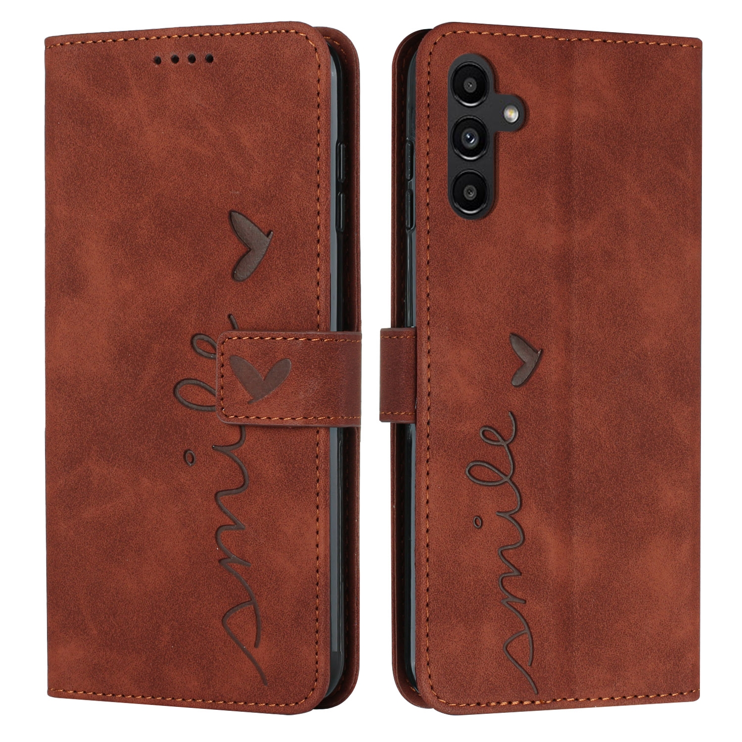 For Samsung Galaxy S24 Skin Feel Heart Embossed Leather Phone Case with Long Lanyard(Brown) For Samsung Galaxy S24 Skin Feel Heart Embossed Leather Phone Case with Long Lanyard(Brown)