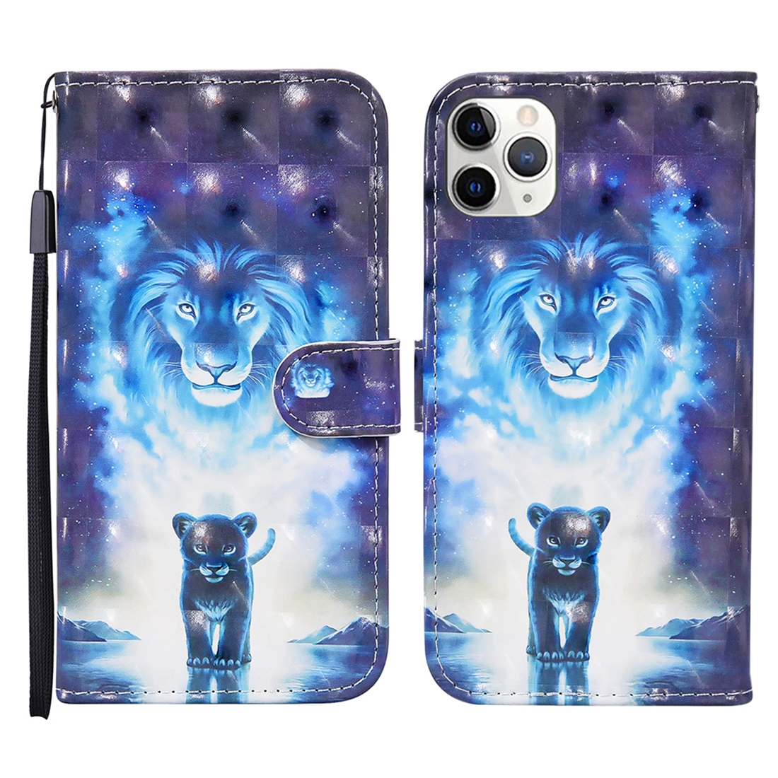 For iPhone 11 Pro 3D Painted Pattern Horizontal Flip Leather Case with Holder & Wallet & Card slot & Lanyard(Lion) For iPhone 11 Pro 3D Painted Pattern Horizontal Flip Leather Case with Holder & Wallet & Card slot & Lanyard(Lion)