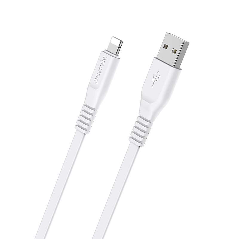 Borofone BX23 2.4A USB to 8 Pin Wide Power Charging Data Cable, Cable Length: 1m(White) Borofone BX23 2.4A USB to 8 Pin Wide Power Charging Data Cable, Cable Length: 1m(White)