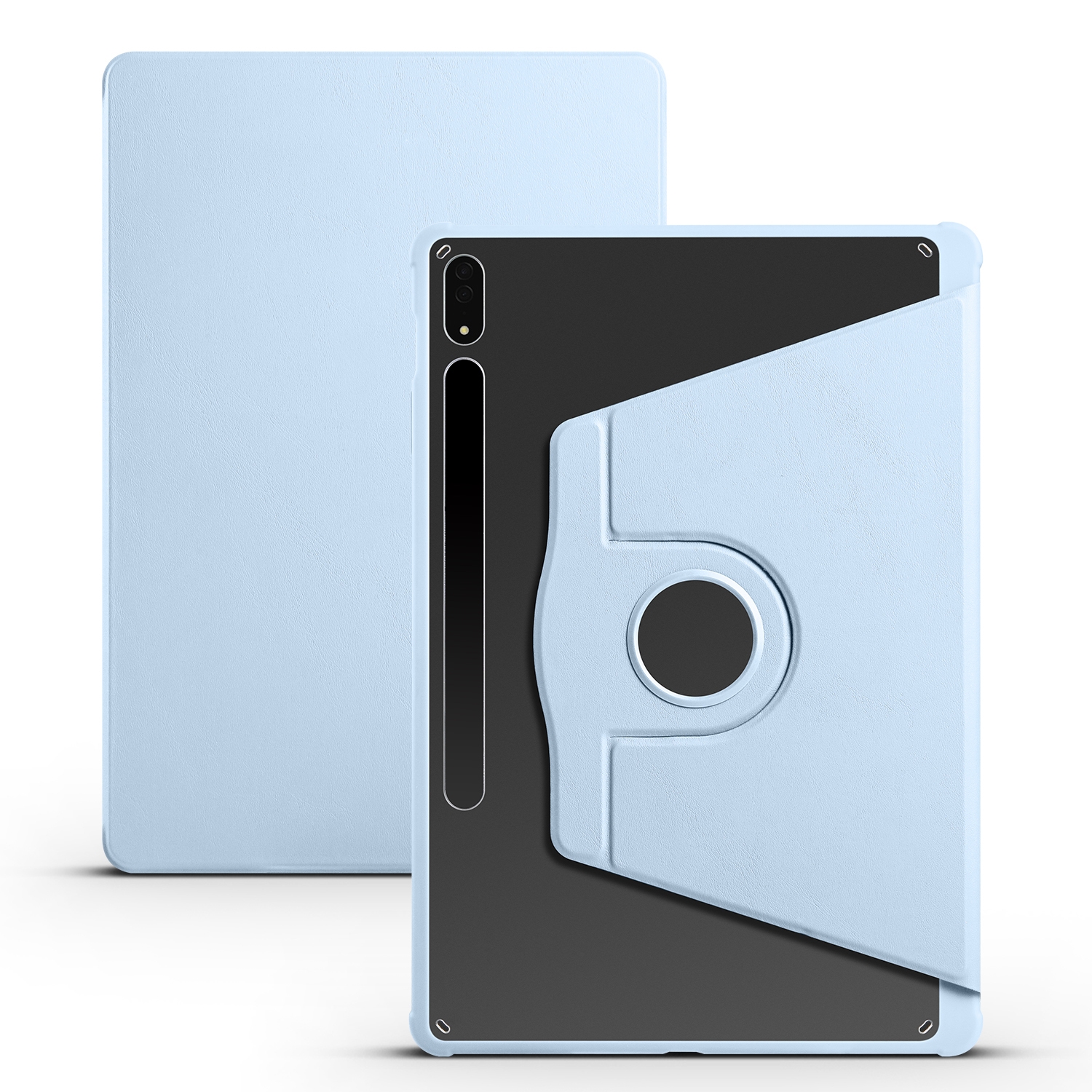 For Samsung Galaxy Tab S10+ / S9+ Acrylic 360 Degree Rotation Holder Tablet Leather Case(Ice Blue) For Samsung Galaxy Tab S10+ / S9+ Acrylic 360 Degree Rotation Holder Tablet Leather Case(Ice Blue)