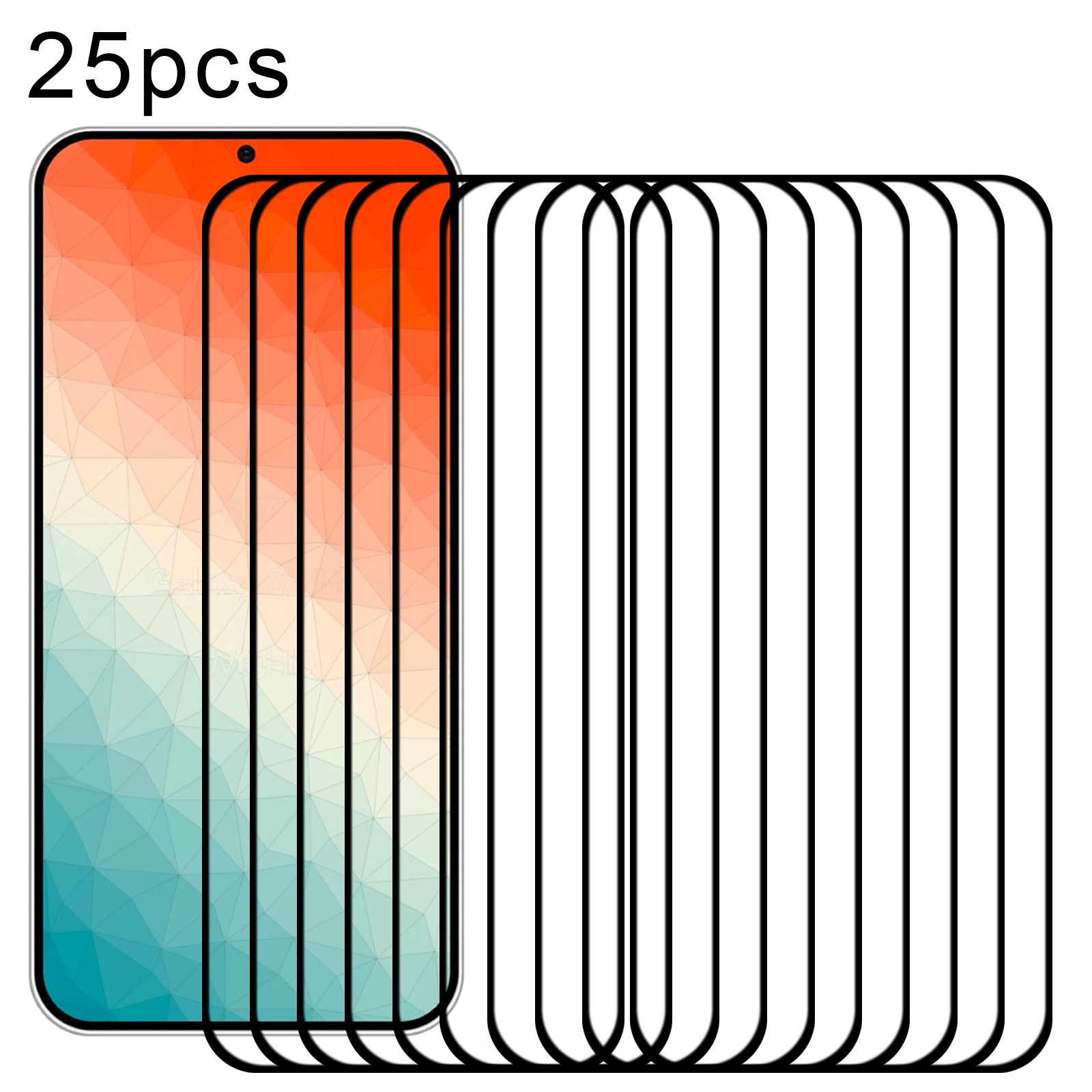 For Samsung Galaxy S24 5G 25pcs Full Glue Screen Tempered Glass Film, Support Fingerprint Unlocking For Samsung Galaxy S24 5G 25pcs Full Glue Screen Tempered Glass Film, Support Fingerprint Unlocking