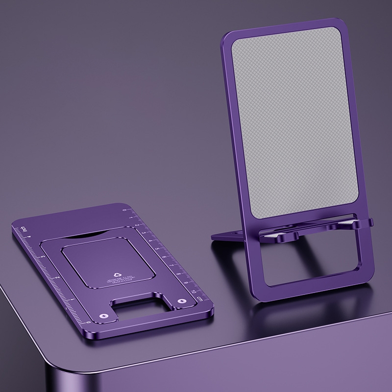 029 Desktop Portable Folding Aluminum Alloy Phone Holder(Purple) 029 Desktop Portable Folding Aluminum Alloy Phone Holder(Purple)