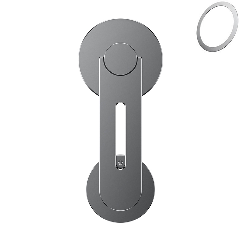ZF013 For Tesla MagSafe Magnetic Hidden Phone Holder, Flip Version(Grey) ZF013 For Tesla MagSafe Magnetic Hidden Phone Holder, Flip Version(Grey)