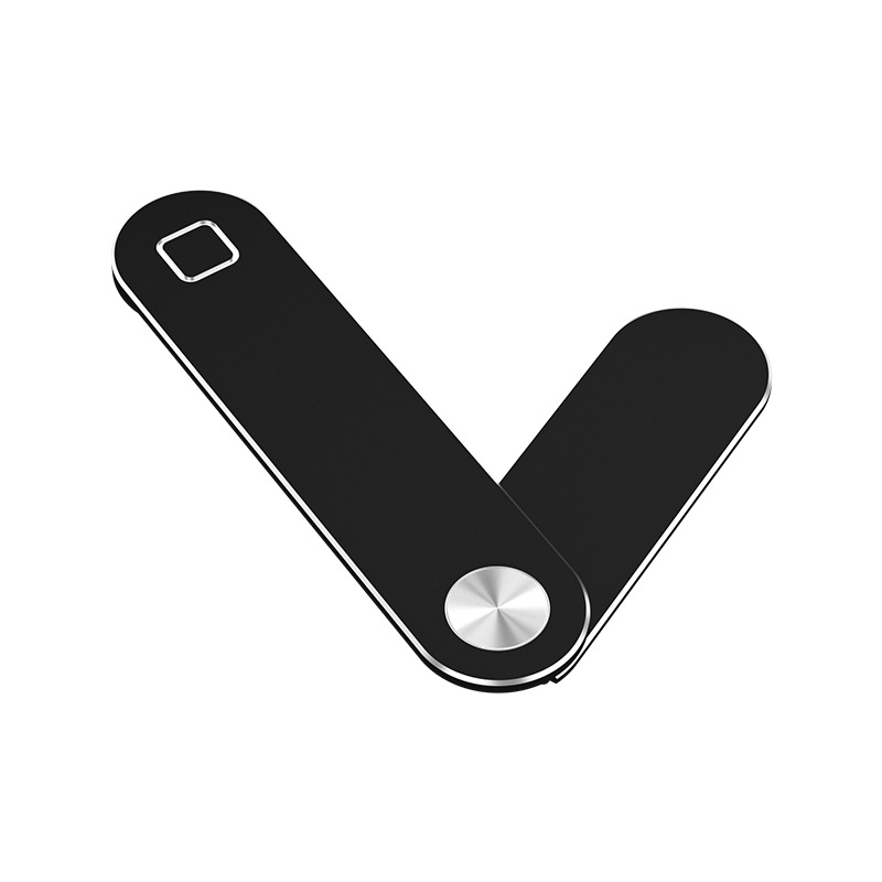 Multifunctional Portable Folding Magnetic Aluminum Alloy Phone Holder(Black) Multifunctional Portable Folding Magnetic Aluminum Alloy Phone Holder(Black)