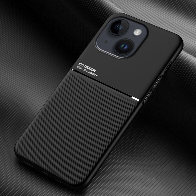 For iPhone 15 Classic Tilt Strip Grain Magnetic Shockproof PC + TPU Phone Case(Black) For iPhone 15 Classic Tilt Strip Grain Magnetic Shockproof PC + TPU Phone Case(Black)