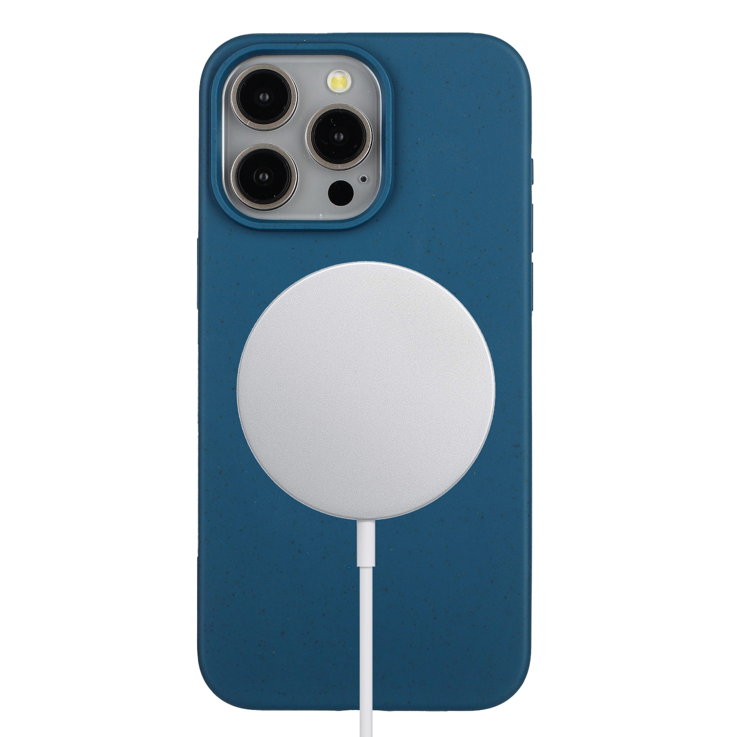 For iPhone 11 Pro Max Wheat MagSafe Magnetic Straw Material + TPU Phone Case(Blue) For iPhone 11 Pro Max Wheat MagSafe Magnetic Straw Material + TPU Phone Case(Blue)
