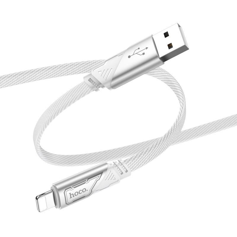 hoco U119 Machine USB to 8 Pin Charging Data Cable, Length: 1.2m(Grey) hoco U119 Machine USB to 8 Pin Charging Data Cable, Length: 1.2m(Grey)