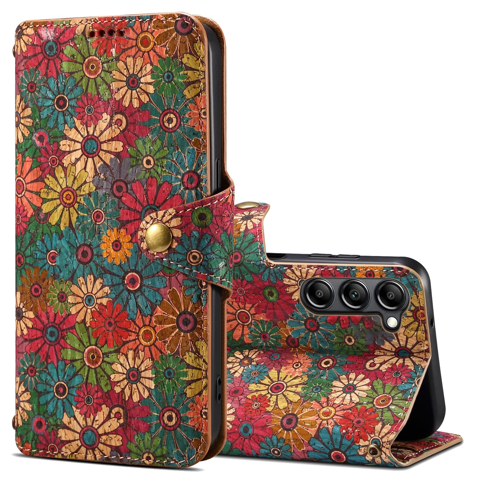 For Samsung Galaxy S23+ Denior Flower Language Series Cork Fabric Oil Edge Leather Phone Case(Spring) For Samsung Galaxy S23+ Denior Flower Language Series Cork Fabric Oil Edge Leather Phone Case(Spring)
