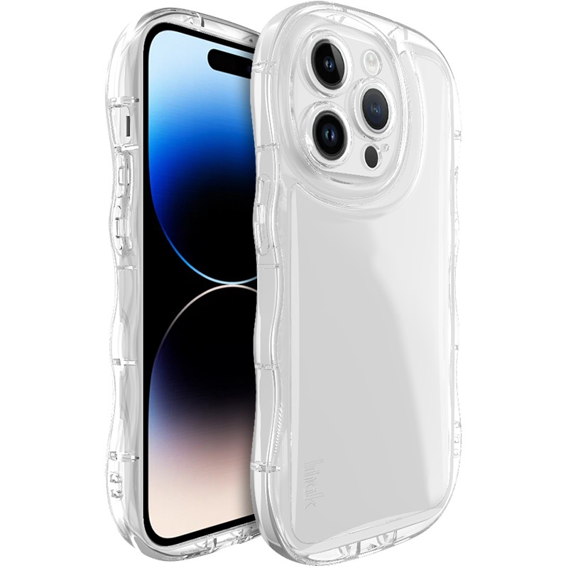 For iPhone 15 Pro IMAK Wave Bubble Soft Shockproof Phone Case(Transparent) For iPhone 15 Pro IMAK Wave Bubble Soft Shockproof Phone Case(Transparent)