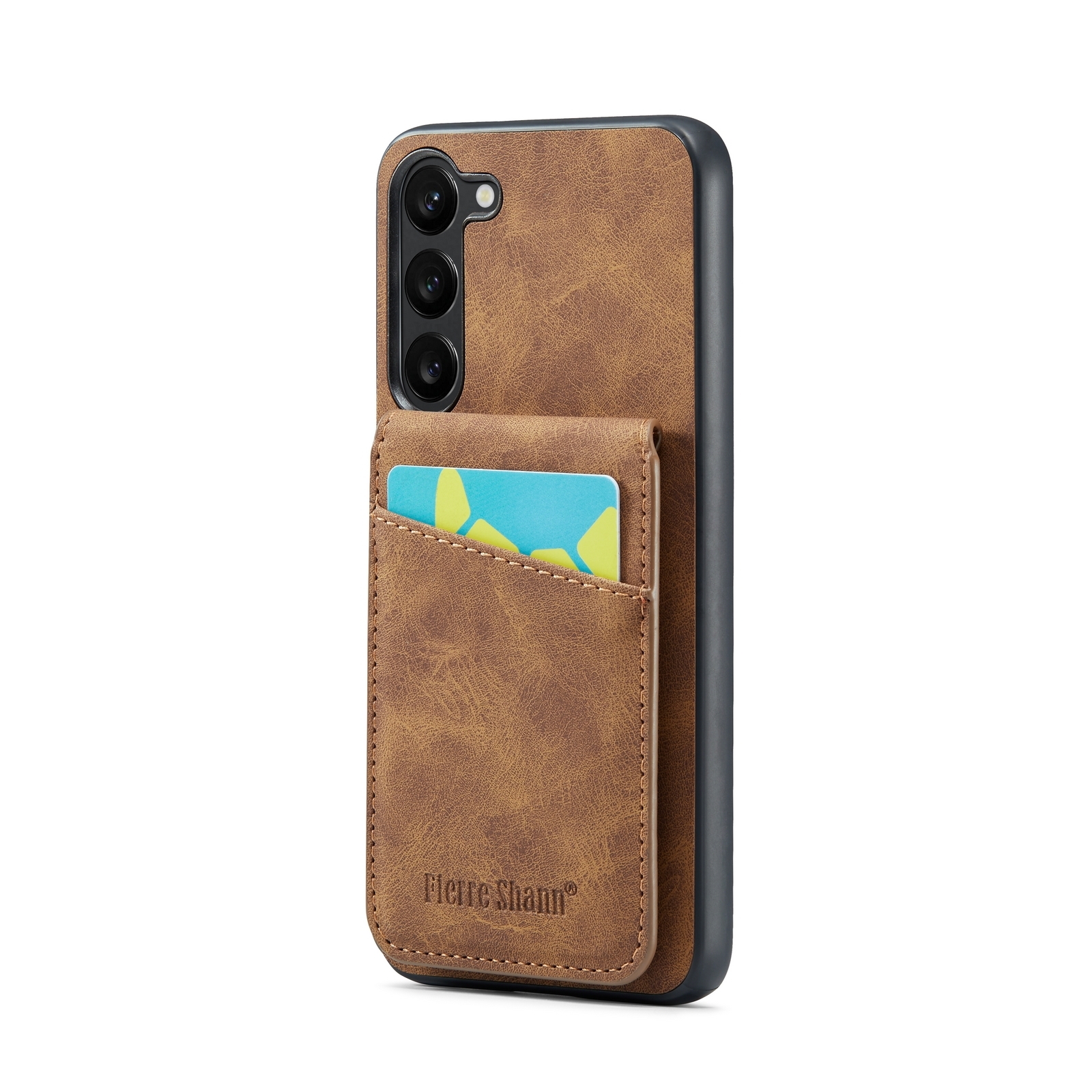 For Samsung Galaxy S24 5G Fierre Shann Crazy Horse Card Holder Back Cover PU Phone Case(Brown) For Samsung Galaxy S24 5G Fierre Shann Crazy Horse Card Holder Back Cover PU Phone Case(Brown)