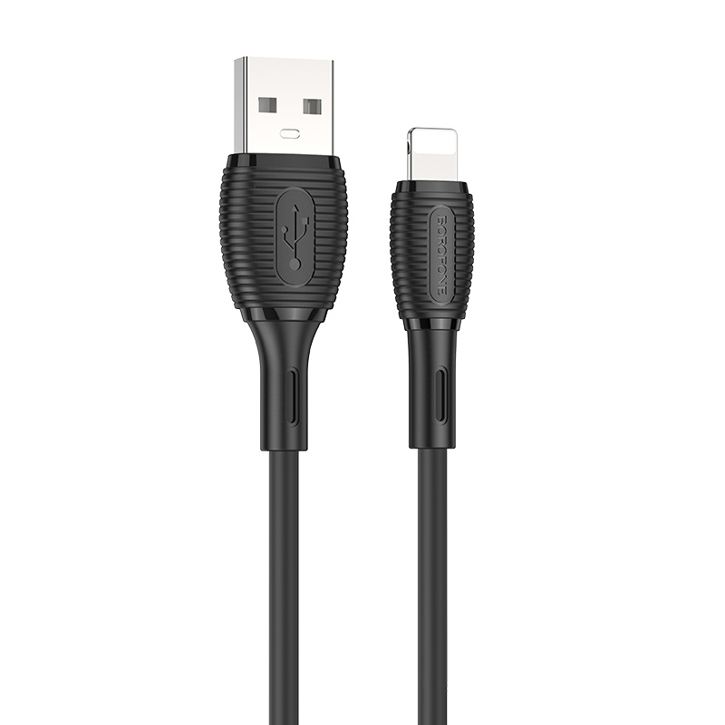 Borofone BX86 Advantage 2.4A USB to 8 Pin Silicone Charging Data Cable, Length:1m(Black) Borofone BX86 Advantage 2.4A USB to 8 Pin Silicone Charging Data Cable, Length:1m(Black)