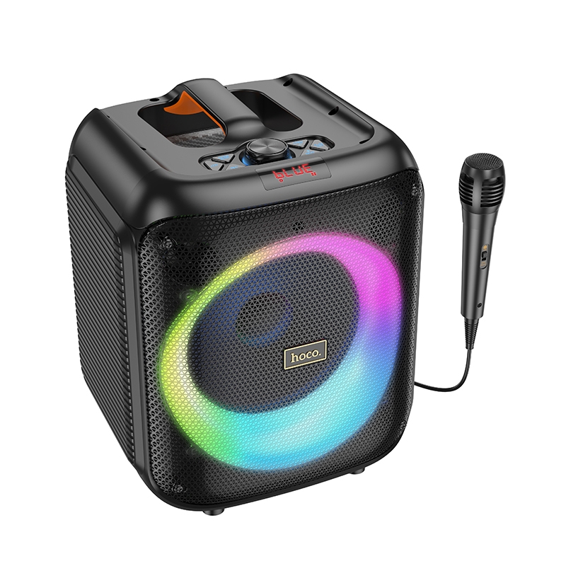 hoco HA1 Graceful TWS RGB Bluetooth 5.1 Speaker Support TF Card / AUX, with Wired Microphone(Black) hoco HA1 Graceful TWS RGB Bluetooth 5.1 Speaker Support TF Card / AUX, with Wired Microphone(Black)