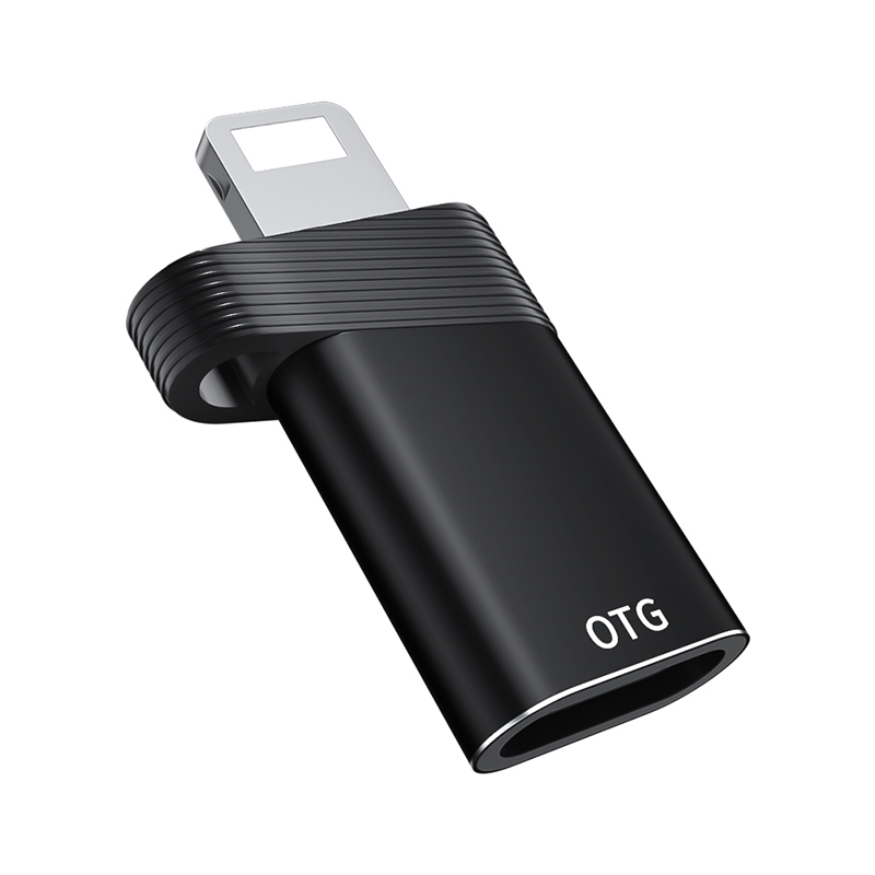 ADS-616B 8 Pin Male to USB-C/Type-C Female OTG Adapter(Black) ADS-616B 8 Pin Male to USB-C/Type-C Female OTG Adapter(Black)