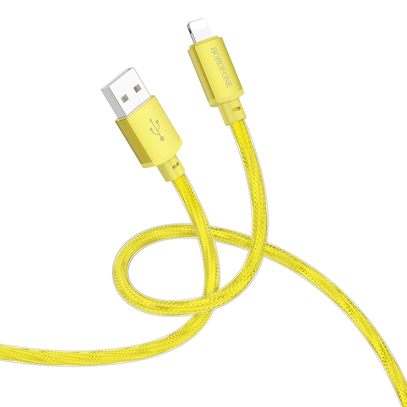 hoco BX95 Vivid 2.4A USB to 8 Pin Silicone Charging Data Cable(Gold) hoco BX95 Vivid 2.4A USB to 8 Pin Silicone Charging Data Cable(Gold)