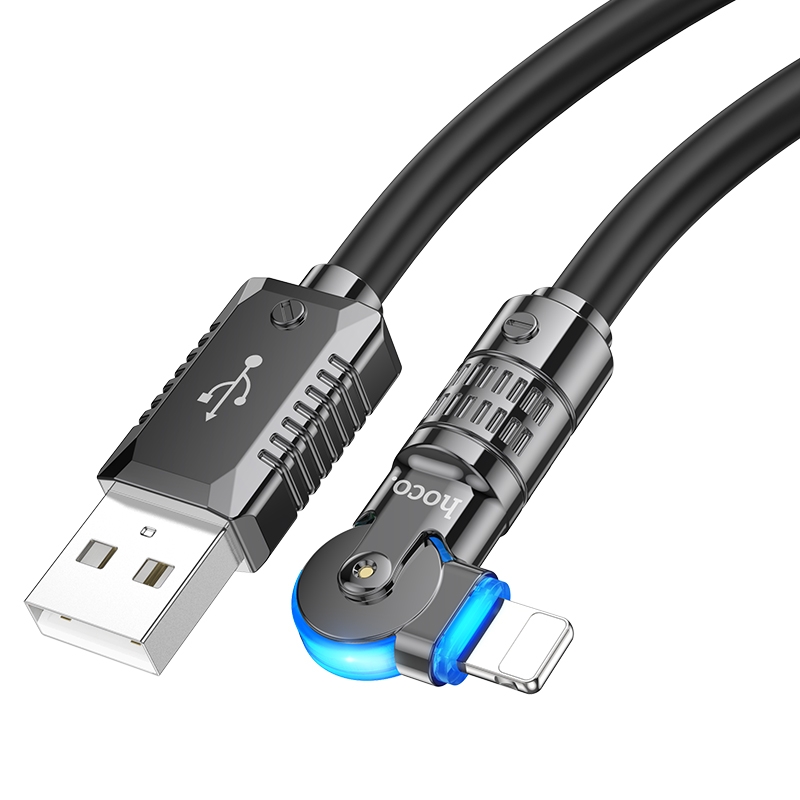 hoco U118 Kaidi 2.4A USB to 8 Pin Rotating Charging Data Cable, Length: 1.2m(Black) hoco U118 Kaidi 2.4A USB to 8 Pin Rotating Charging Data Cable, Length: 1.2m(Black)