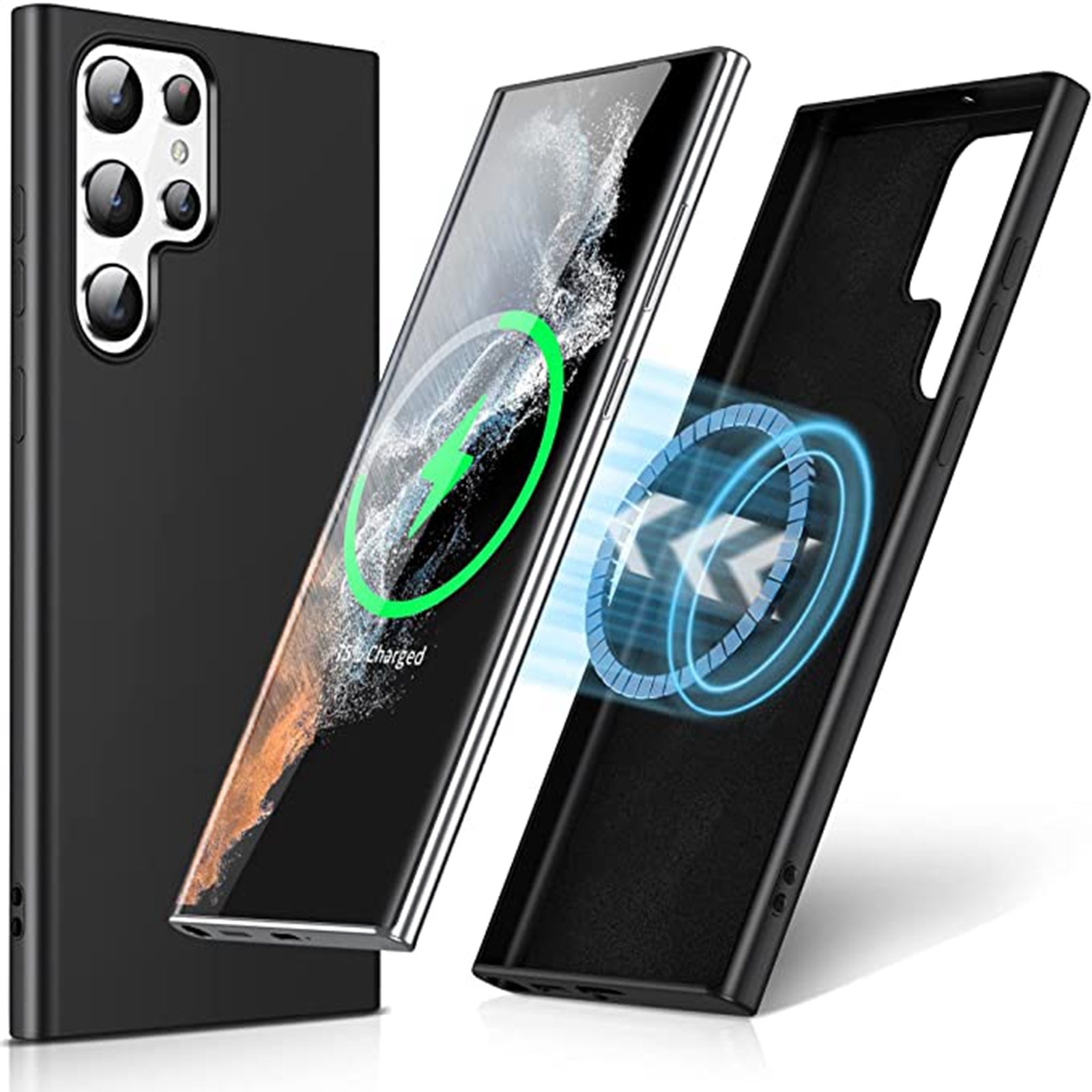 For Samsung Galaxy S24 Ultra 5G MagSafe Magnetic Liquid Silicone Phone Case(Black) For Samsung Galaxy S24 Ultra 5G MagSafe Magnetic Liquid Silicone Phone Case(Black)