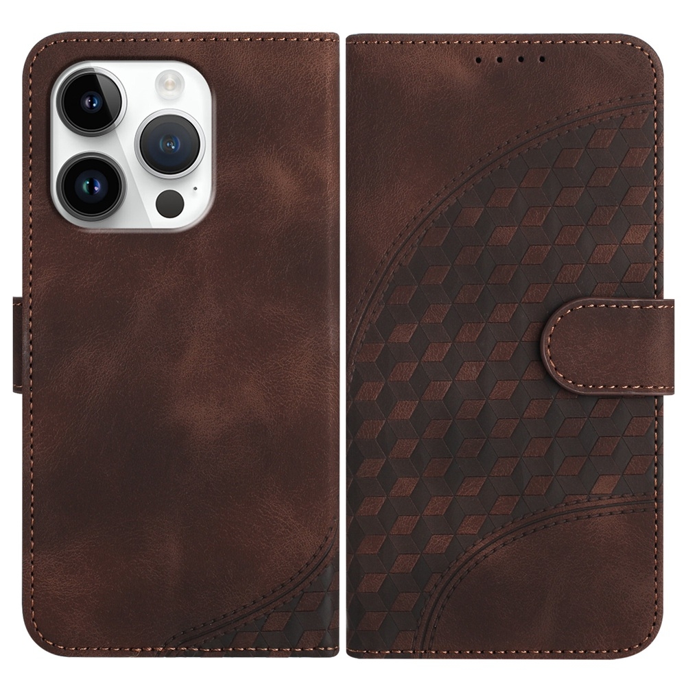 For iPhone 16 Pro YX0060 Elephant Head Embossed Phone Leather Case with Lanyard(Coffee) For iPhone 16 Pro YX0060 Elephant Head Embossed Phone Leather Case with Lanyard(Coffee)