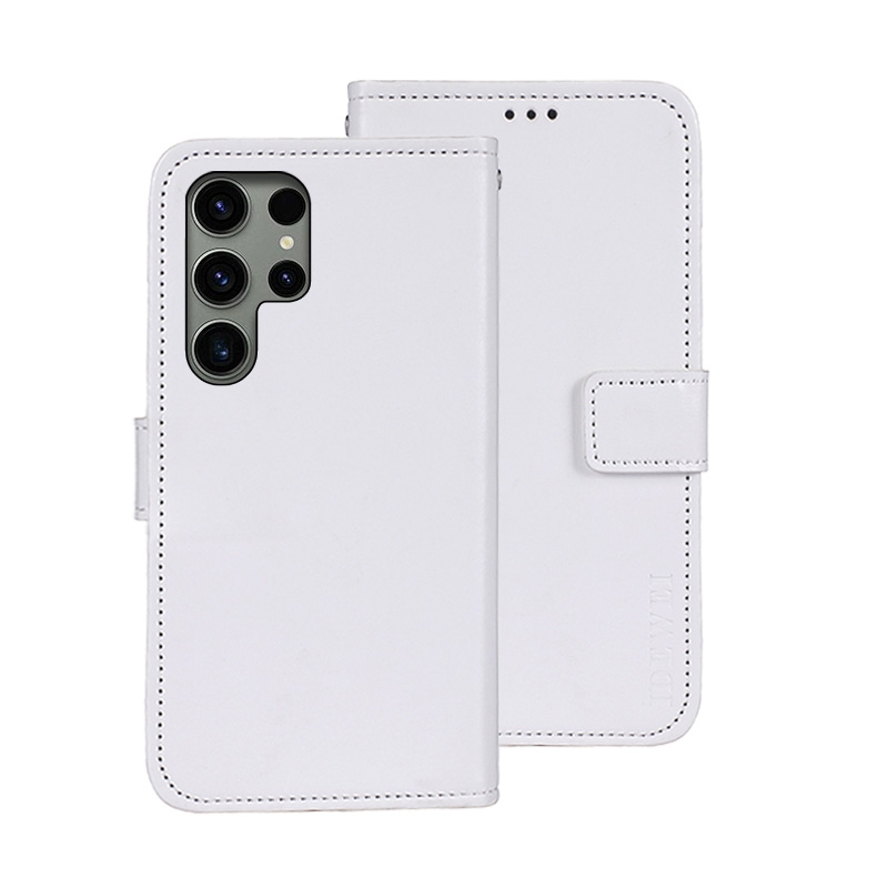 For Samsung Galaxy S24 Ultra 5G idewei Crazy Horse Texture Leather Phone Case(White) For Samsung Galaxy S24 Ultra 5G idewei Crazy Horse Texture Leather Phone Case(White)