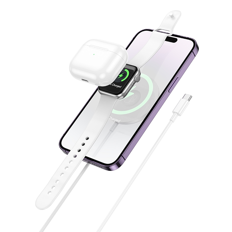 hoco CW50 Fast 3 in 1 MagSafe Magnetic Wireless Fast Charger(White) hoco CW50 Fast 3 in 1 MagSafe Magnetic Wireless Fast Charger(White)