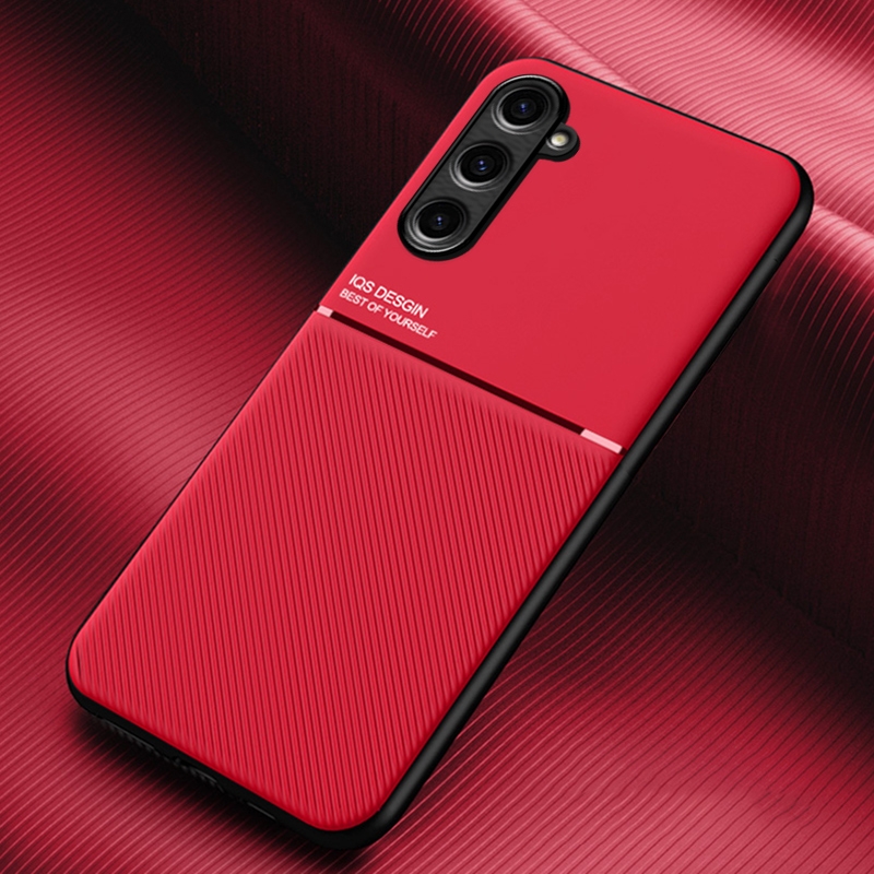 For Samsung Galaxy S23 FE 5G Classic Tilt Strip Grain Magnetic Shockproof PC + TPU Phone Case(Red) For Samsung Galaxy S23 FE 5G Classic Tilt Strip Grain Magnetic Shockproof PC + TPU Phone Case(Red)