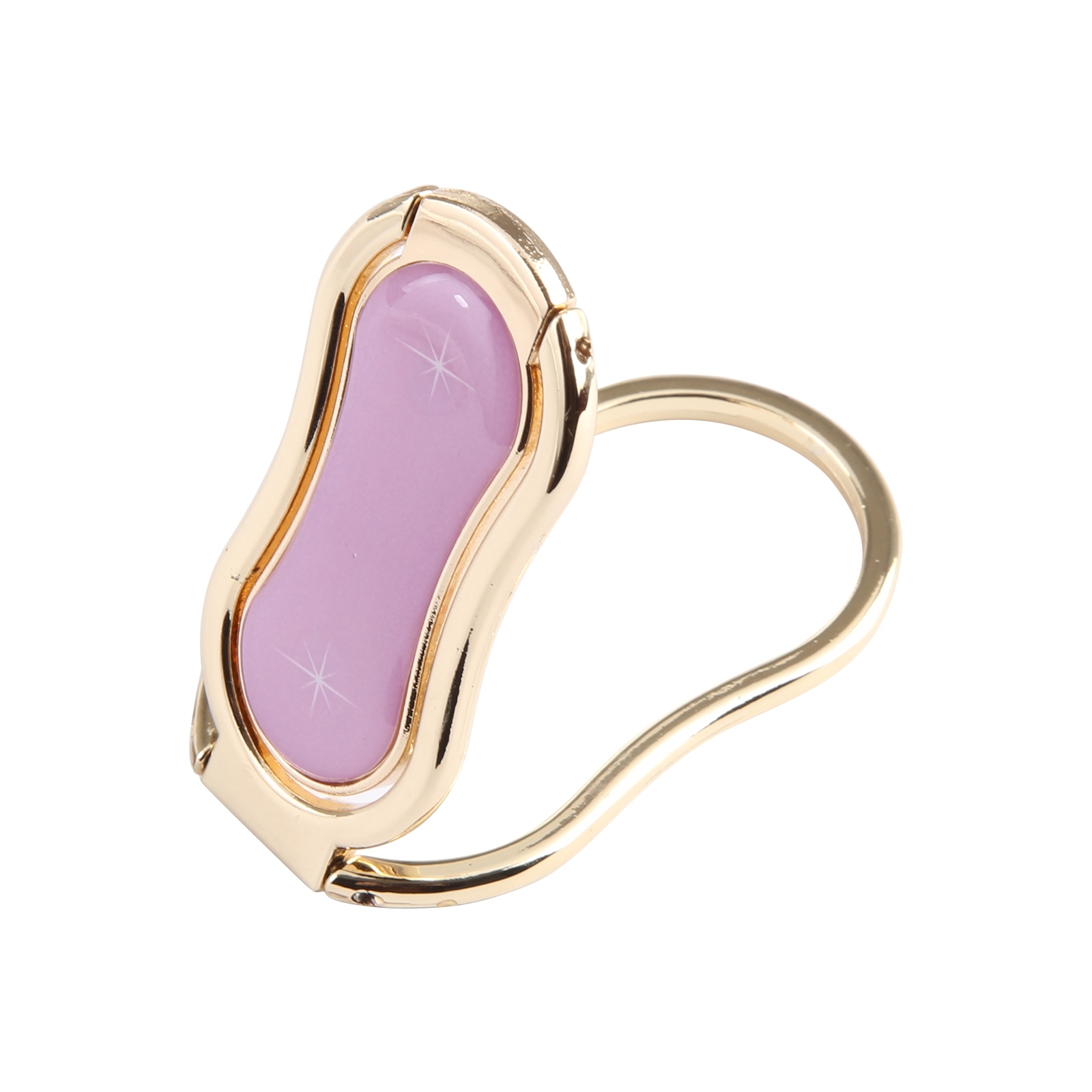 Foldable Metal Ring Buckle Desktop Mobile Phone Holder(Pink) Foldable Metal Ring Buckle Desktop Mobile Phone Holder(Pink)
