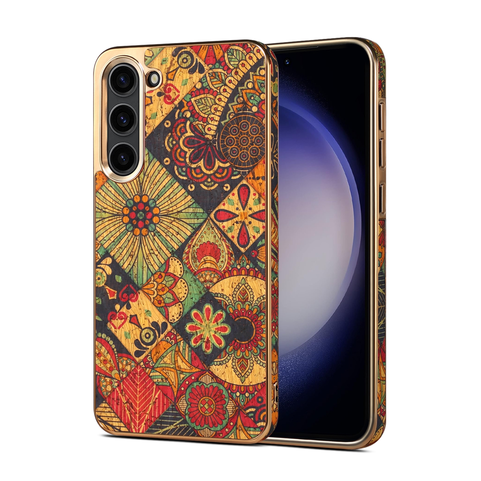 For Samsung Galaxy S23 5G Denior Flower Language Series Electroplated Phone Case(Yellow) For Samsung Galaxy S23 5G Denior Flower Language Series Electroplated Phone Case(Yellow)