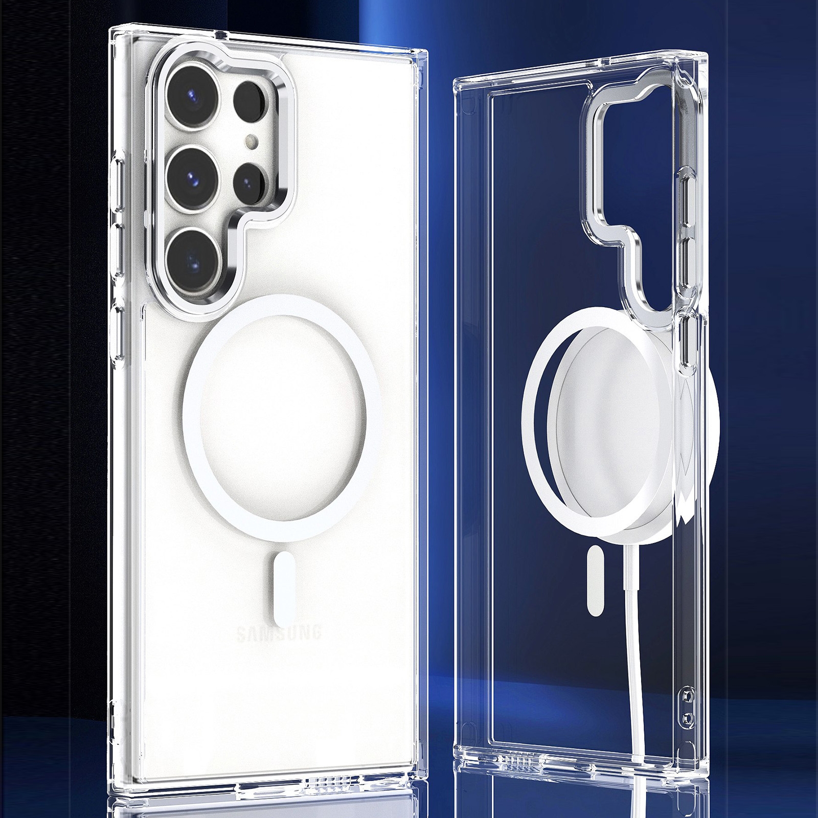 For Samsung Galaxy S24 Ulltra 5G MagSafe Clear Acrylic Hybrid TPU Phone Case(Transparent) For Samsung Galaxy S24 Ulltra 5G MagSafe Clear Acrylic Hybrid TPU Phone Case(Transparent)