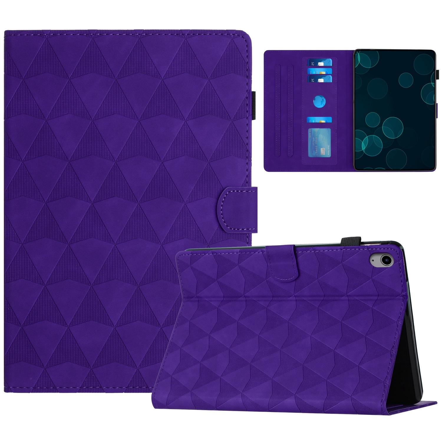 For iPad 10th Gen 10.9 2022 Diamond Texture Embossed Leather Smart Tablet Case(Purple) For iPad 10th Gen 10.9 2022 Diamond Texture Embossed Leather Smart Tablet Case(Purple)