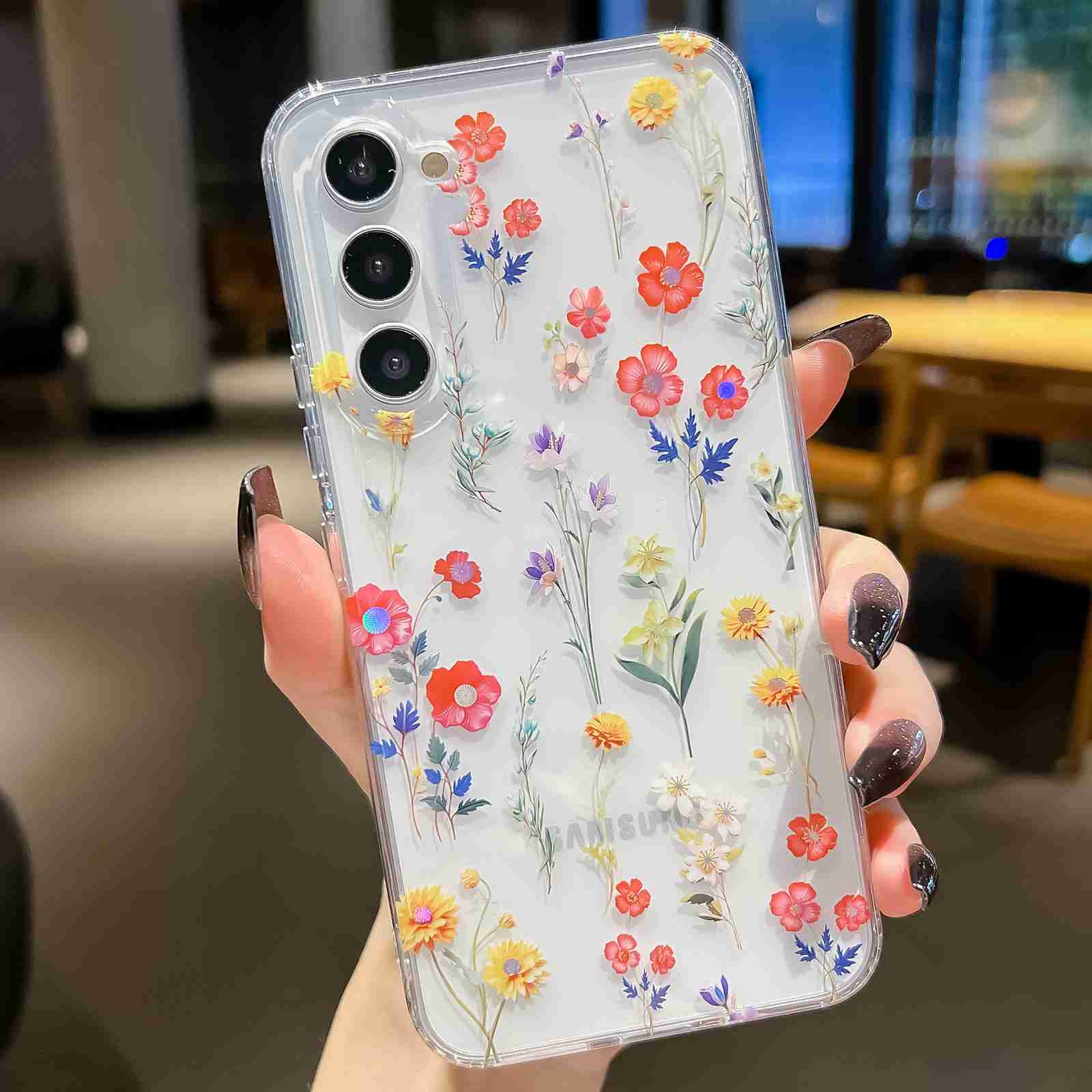For Samsung Galaxy S23+ 5G Electroplated Symphony Phone Case(Miscellaneous Flowers) For Samsung Galaxy S23+ 5G Electroplated Symphony Phone Case(Miscellaneous Flowers)