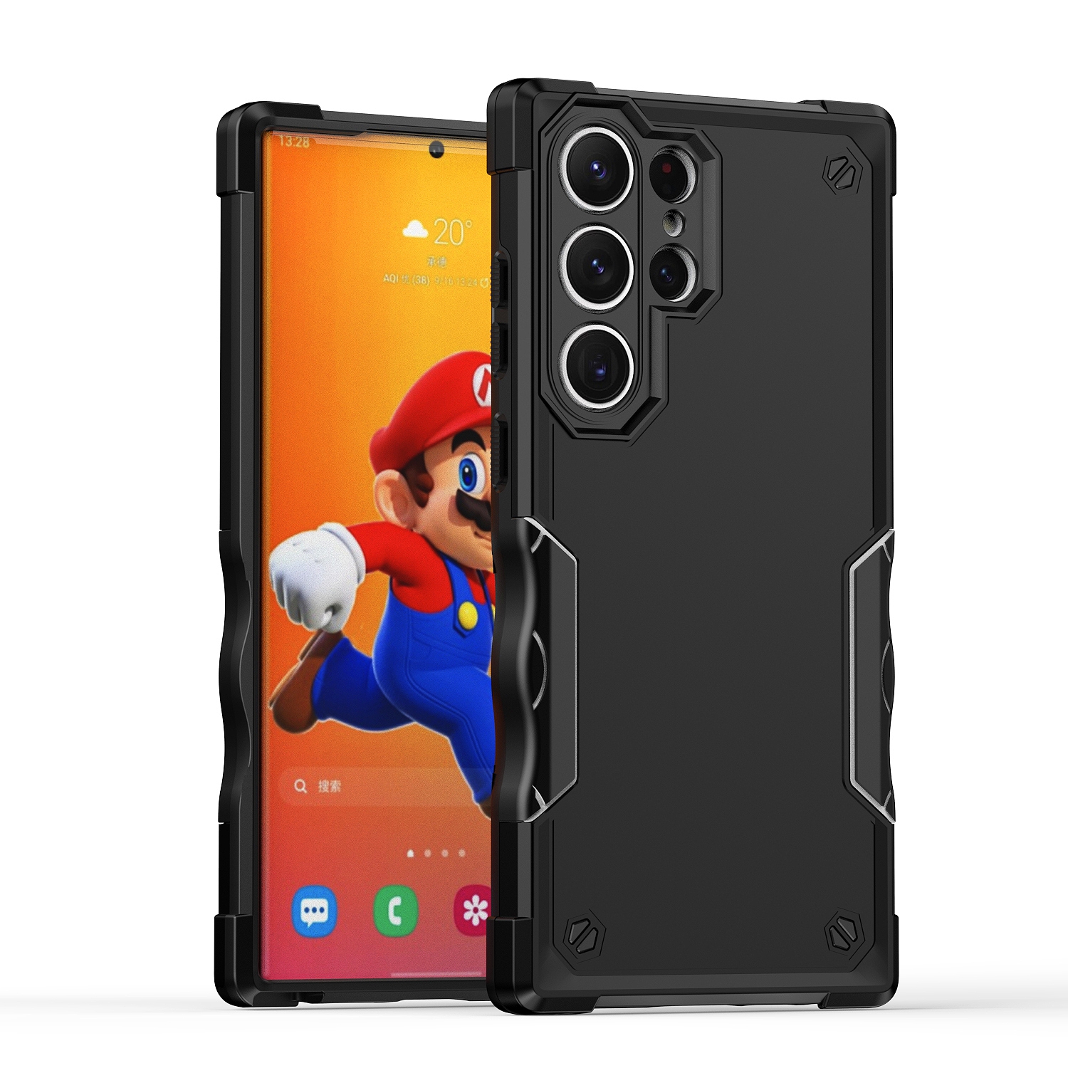 For Samsung Galaxy S24 Ultra 5G Non-slip Shockproof Armor Phone Case(Black) For Samsung Galaxy S24 Ultra 5G Non-slip Shockproof Armor Phone Case(Black)