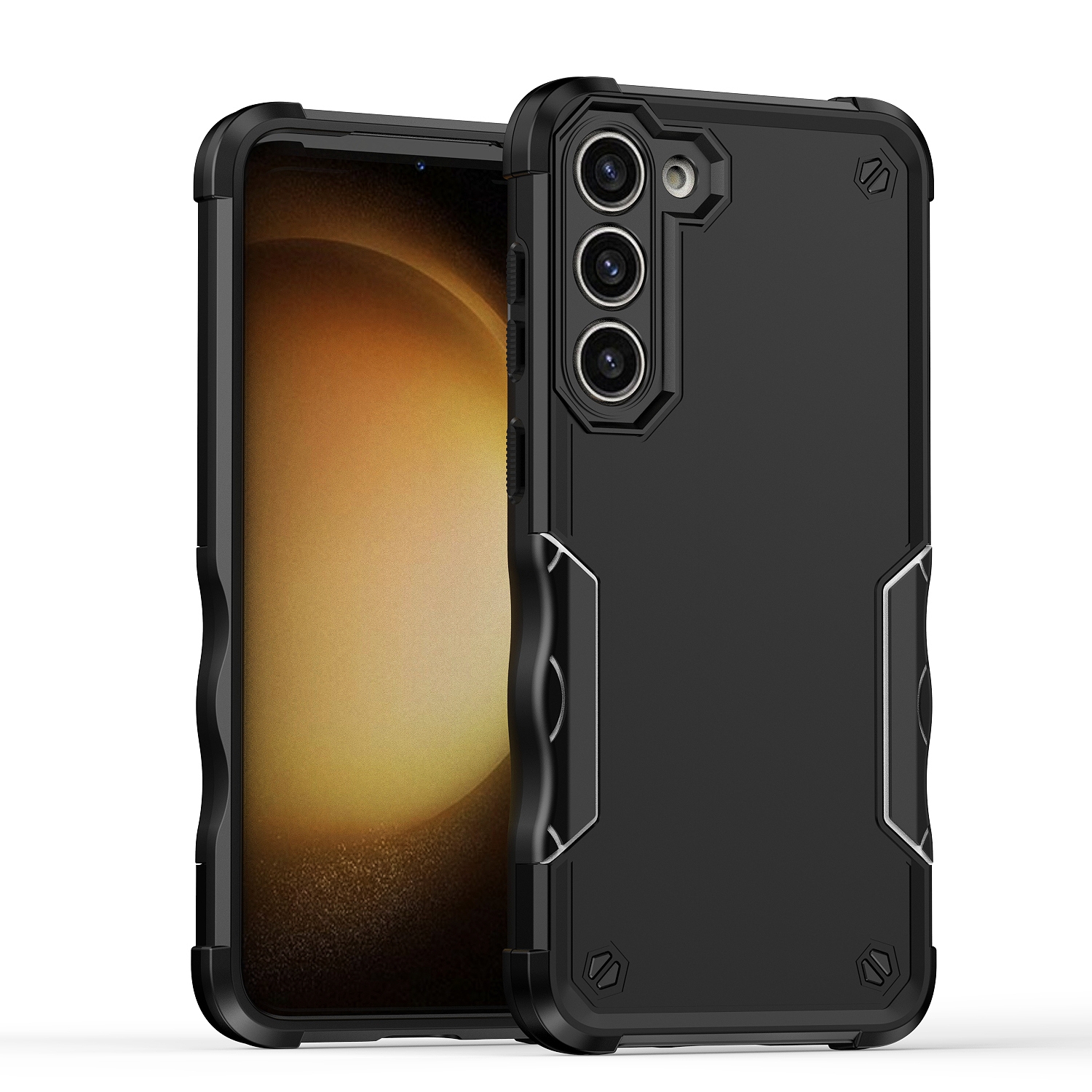 For Samsung Galaxy S24 5G Non-slip Shockproof Armor Phone Case(Black) For Samsung Galaxy S24 5G Non-slip Shockproof Armor Phone Case(Black)