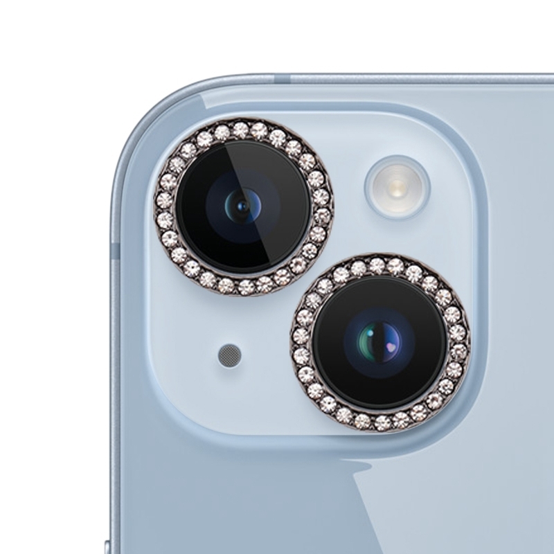 For iPhone 15 / 15 Plus 9H Point Drill Camera Lens Protector Ring(Black) For iPhone 15 / 15 Plus 9H Point Drill Camera Lens Protector Ring(Black)