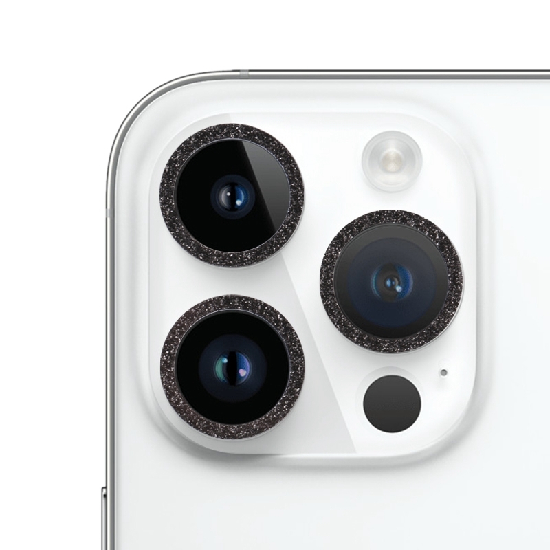 For iPhone 15 Pro / 15 Pro Max Glitter Ring Tempered Glass Camera Lens Film(Black) For iPhone 15 Pro / 15 Pro Max Glitter Ring Tempered Glass Camera Lens Film(Black)