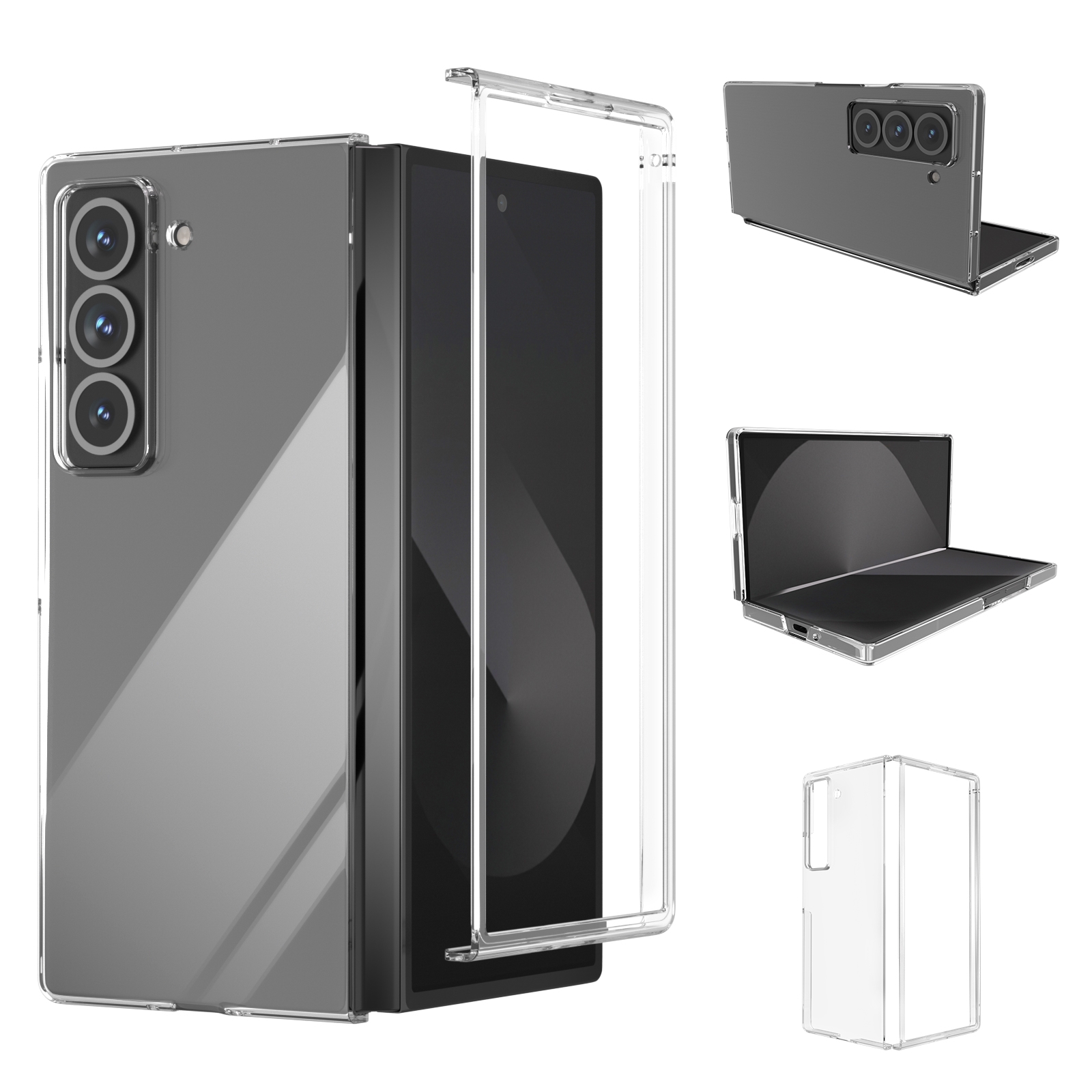 For Samsung Galaxy Z Fold Special TPU+PC Transparent Phone Case For Samsung Galaxy Z Fold Special TPU+PC Transparent Phone Case