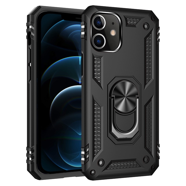 For iPhone 12 Pro Max Shockproof TPU + PC Protective Case with 360 Degree Rotating Holder(Black) For iPhone 12 Pro Max Shockproof TPU + PC Protective Case with 360 Degree Rotating Holder(Black)