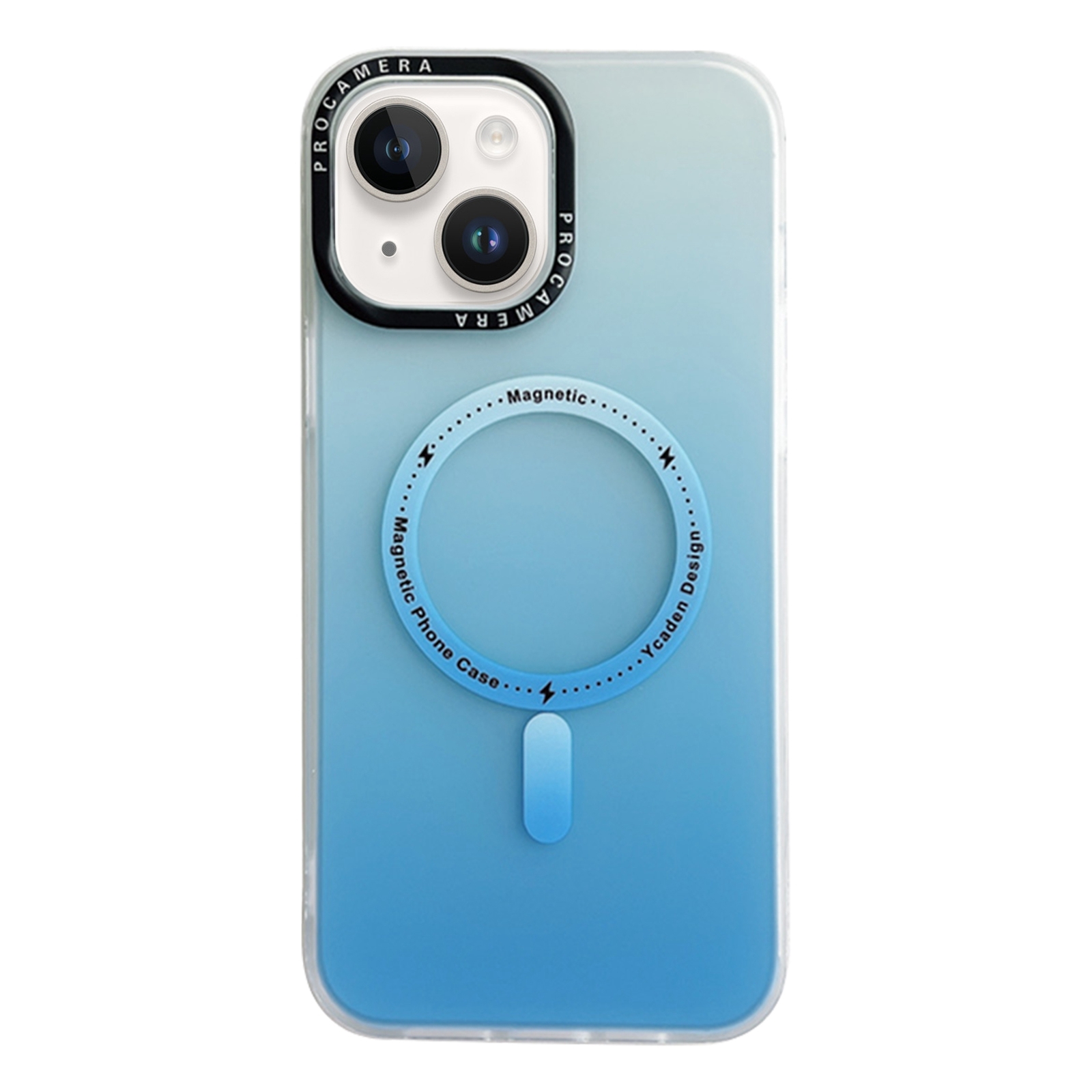 For iPhone 15 Plus Gradient IMD PC Hybrid TPU MagSafe Phone Case(Blue) For iPhone 15 Plus Gradient IMD PC Hybrid TPU MagSafe Phone Case(Blue)