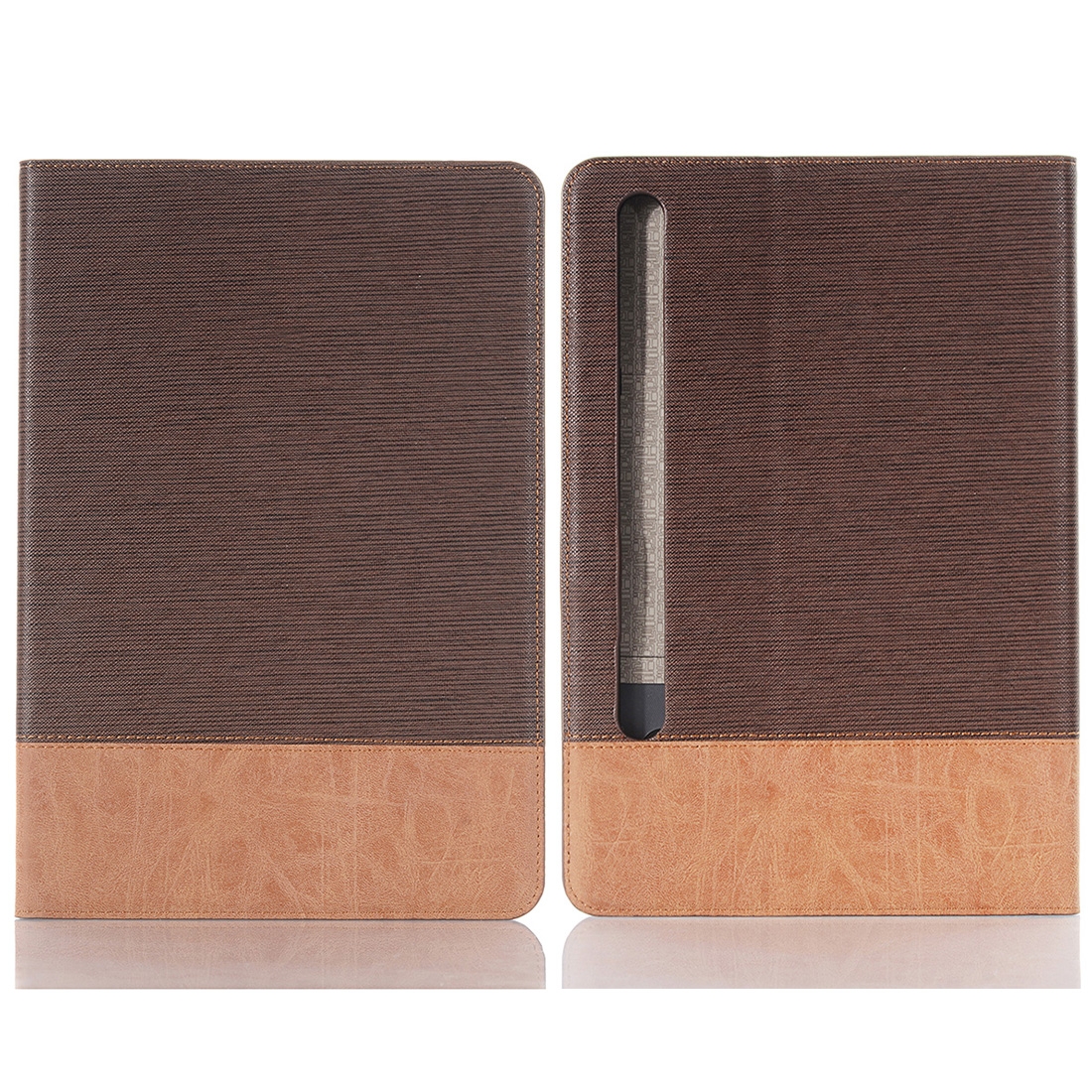 For Samsung Galaxy Tab S9 Cross Texture Stitching Leather Tablet Case(Dark Brown) For Samsung Galaxy Tab S9 Cross Texture Stitching Leather Tablet Case(Dark Brown)